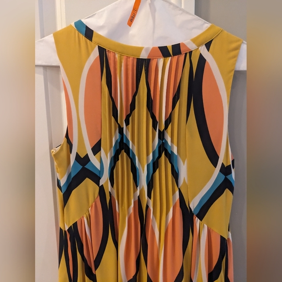 Anthropologie rich multicolored silky dress with pockets, size 4. Worn once - Picture 4 of 8